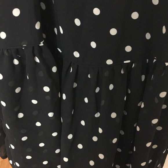 Black Peplum Tank with White Polka Dots - Picture 4 of 5